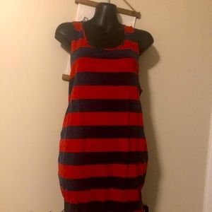 Striped maternity dress